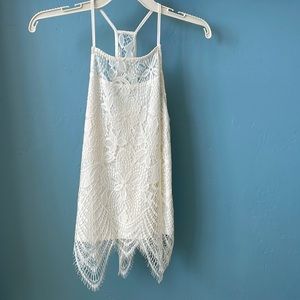 Beautiful boho or 70s style lacy tank or camisole
